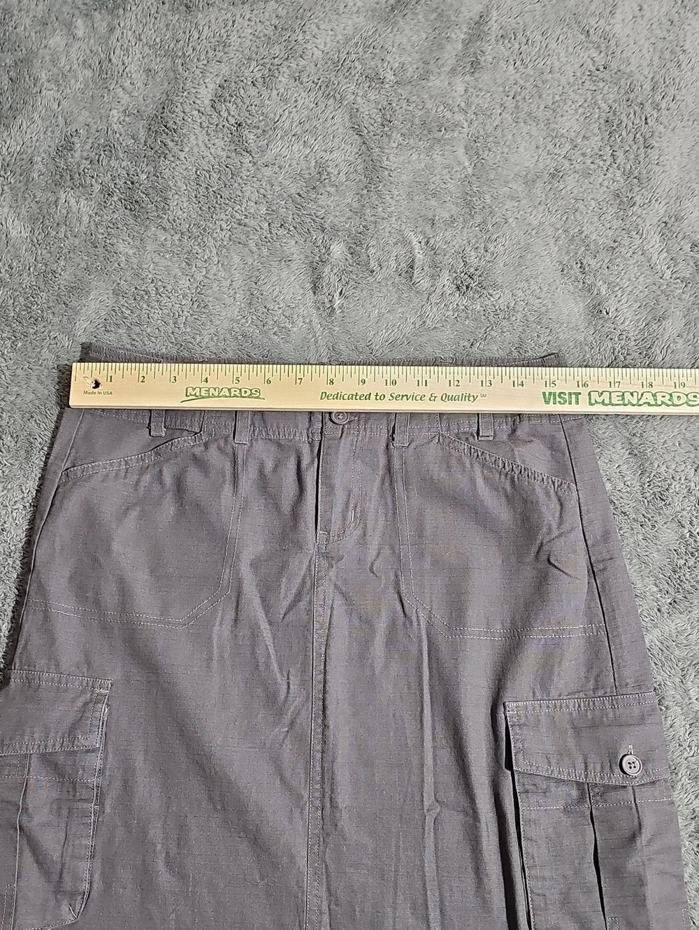 Brandy Melville Cargo Midi Skirt Charcoal Ripstop Utility Gorpcore Slit 30 Waist - Picture 3 of 8